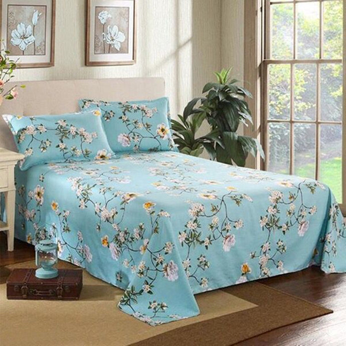 Decor Home Brand  Bed Sheets Bed Textile Bedding Coverlet Flat Sheet Flower Bed Cover Bed Sheet Soft Warm Bedsheets