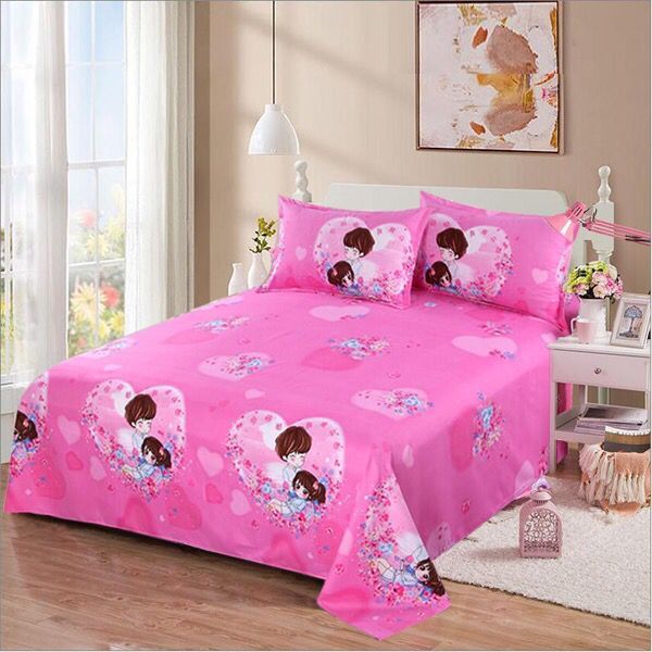 Decor Home Brand  Bed Sheets Bed Textile Bedding Coverlet Flat Sheet Flower Bed Cover Bed Sheet Soft Warm Bedsheets