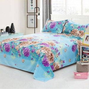 Decor Home Brand  Bed Sheets Bed Textile Bedding Coverlet Flat Sheet Flower Bed Cover Bed Sheet Soft Warm Bedsheets