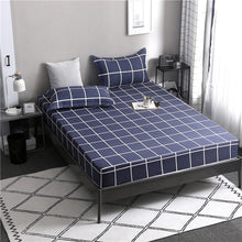 Load image into Gallery viewer, Blue Meteor Shower Star Printed Fitted Sheet 1pc Polyester Mattress Cover with Elastic Rubber Band Twin Full Queen King BedSheet