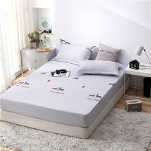 Load image into Gallery viewer, Blue Meteor Shower Star Printed Fitted Sheet 1pc Polyester Mattress Cover with Elastic Rubber Band Twin Full Queen King BedSheet