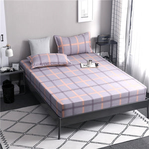 Blue Meteor Shower Star Printed Fitted Sheet 1pc Polyester Mattress Cover with Elastic Rubber Band Twin Full Queen King BedSheet