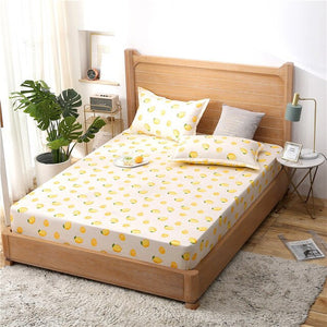 Blue Meteor Shower Star Printed Fitted Sheet 1pc Polyester Mattress Cover with Elastic Rubber Band Twin Full Queen King BedSheet