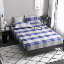 Load image into Gallery viewer, Blue Meteor Shower Star Printed Fitted Sheet 1pc Polyester Mattress Cover with Elastic Rubber Band Twin Full Queen King BedSheet