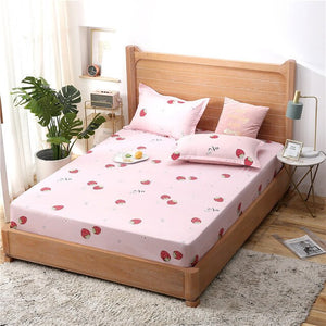 Blue Meteor Shower Star Printed Fitted Sheet 1pc Polyester Mattress Cover with Elastic Rubber Band Twin Full Queen King BedSheet