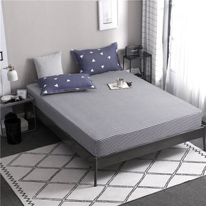 Blue Meteor Shower Star Printed Fitted Sheet 1pc Polyester Mattress Cover with Elastic Rubber Band Twin Full Queen King BedSheet