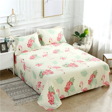 Load image into Gallery viewer, 3 Pcs Bed Set Bed Sheet +2 Pc Pillowcase Bed Linen Mattress Covers Fitted Sheet Flat Sheet Bedsheet Queen King Full Twin Size