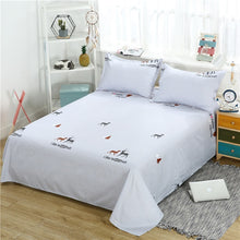 Load image into Gallery viewer, 3 Pcs Bed Set Bed Sheet +2 Pc Pillowcase Bed Linen Mattress Covers Fitted Sheet Flat Sheet Bedsheet Queen King Full Twin Size