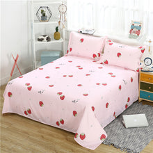Load image into Gallery viewer, 3 Pcs Bed Set Bed Sheet +2 Pc Pillowcase Bed Linen Mattress Covers Fitted Sheet Flat Sheet Bedsheet Queen King Full Twin Size