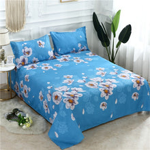 Load image into Gallery viewer, 3 Pcs Bed Set Bed Sheet +2 Pc Pillowcase Bed Linen Mattress Covers Fitted Sheet Flat Sheet Bedsheet Queen King Full Twin Size