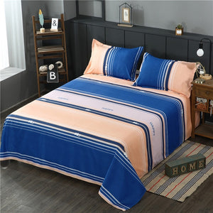 3 Pcs Bed Set Bed Sheet +2 Pc Pillowcase Bed Linen Mattress Covers Fitted Sheet Flat Sheet Bedsheet Queen King Full Twin Size