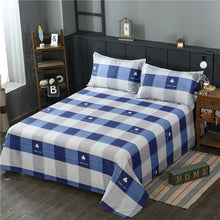 Load image into Gallery viewer, Striped Print 1 PC Bed Linens Flat Bed Sheet Plain Printed For Single/ Double Bed Twin Queen King Size Bedsheets FS02