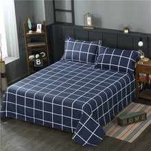 Load image into Gallery viewer, Striped Print 1 PC Bed Linens Flat Bed Sheet Plain Printed For Single/ Double Bed Twin Queen King Size Bedsheets FS02