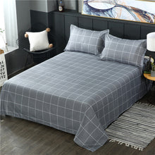 Load image into Gallery viewer, Striped Print 1 PC Bed Linens Flat Bed Sheet Plain Printed For Single/ Double Bed Twin Queen King Size Bedsheets FS02