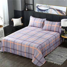 Load image into Gallery viewer, Striped Print 1 PC Bed Linens Flat Bed Sheet Plain Printed For Single/ Double Bed Twin Queen King Size Bedsheets FS02