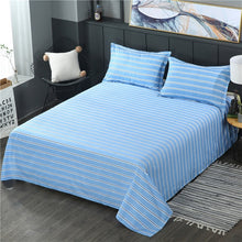 Load image into Gallery viewer, Striped Print 1 PC Bed Linens Flat Bed Sheet Plain Printed For Single/ Double Bed Twin Queen King Size Bedsheets FS02