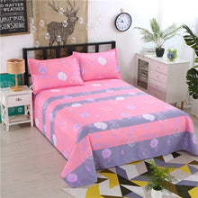 Load image into Gallery viewer, 1pcs Polyester Four Seasons Flat Bedsheet Blue Night Sky Printed Bedding Fitted Sheet Mattress Cover Bed Sheet Bedspreads Cover