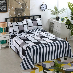 1pcs Polyester Four Seasons Flat Bedsheet Blue Night Sky Printed Bedding Fitted Sheet Mattress Cover Bed Sheet Bedspreads Cover