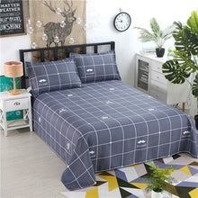 Load image into Gallery viewer, 1pcs Polyester Four Seasons Flat Bedsheet Blue Night Sky Printed Bedding Fitted Sheet Mattress Cover Bed Sheet Bedspreads Cover