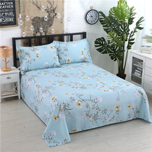 1pcs Polyester Four Seasons Flat Bedsheet Blue Night Sky Printed Bedding Fitted Sheet Mattress Cover Bed Sheet Bedspreads Cover
