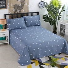 Load image into Gallery viewer, 1pcs Polyester Four Seasons Flat Bedsheet Blue Night Sky Printed Bedding Fitted Sheet Mattress Cover Bed Sheet Bedspreads Cover