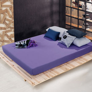 Fitted Sheet Mattress Cover Solid Color Sanding Bedding Linens Bed Sheets With Elastic Band Double Queen Size Bedsheet 180X200CM