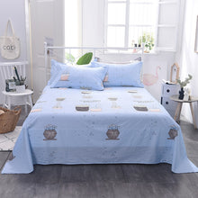 Load image into Gallery viewer, Colorful twin flat sheets king size pretty geometric plaid bed sheets queen size bed lines multicolor grids bedsheet #/L