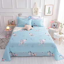 Load image into Gallery viewer, Colorful twin flat sheets king size pretty geometric plaid bed sheets queen size bed lines multicolor grids bedsheet #/L