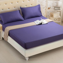 Load image into Gallery viewer, Fitted Sheet Mattress Cover Solid Color Sanding Bedding Linens Bed Sheets With Elastic Band Double Queen Size Bedsheet 180X200CM