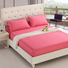 Load image into Gallery viewer, Fitted Sheet Mattress Cover Solid Color Sanding Bedding Linens Bed Sheets With Elastic Band Double Queen Size Bedsheet 180X200CM