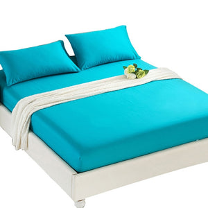 Fitted Sheet Mattress Cover Solid Color Sanding Bedding Linens Bed Sheets With Elastic Band Double Queen Size Bedsheet 180X200CM