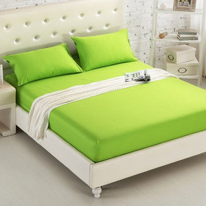 Fitted Sheet Mattress Cover Solid Color Sanding Bedding Linens Bed Sheets With Elastic Band Double Queen Size Bedsheet 180X200CM