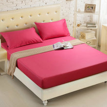 Load image into Gallery viewer, Fitted Sheet Mattress Cover Solid Color Sanding Bedding Linens Bed Sheets With Elastic Band Double Queen Size Bedsheet 180X200CM