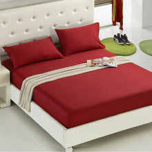 Load image into Gallery viewer, Fitted Sheet Mattress Cover Solid Color Sanding Bedding Linens Bed Sheets With Elastic Band Double Queen Size Bedsheet 180X200CM