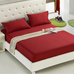 Fitted Sheet Mattress Cover Solid Color Sanding Bedding Linens Bed Sheets With Elastic Band Double Queen Size Bedsheet 180X200CM
