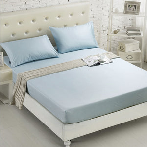 Fitted Sheet Mattress Cover Solid Color Sanding Bedding Linens Bed Sheets With Elastic Band Double Queen Size Bedsheet 180X200CM
