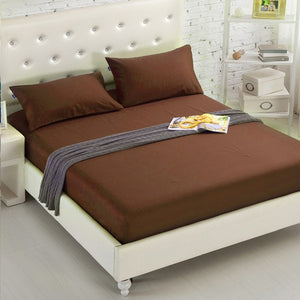 Fitted Sheet Mattress Cover Solid Color Sanding Bedding Linens Bed Sheets With Elastic Band Double Queen Size Bedsheet 180X200CM