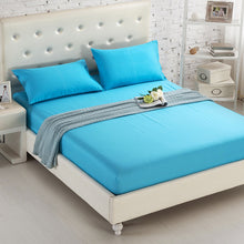 Load image into Gallery viewer, Fitted Sheet Mattress Cover Solid Color Sanding Bedding Linens Bed Sheets With Elastic Band Double Queen Size Bedsheet 180X200CM