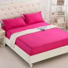 Load image into Gallery viewer, Fitted Sheet Mattress Cover Solid Color Sanding Bedding Linens Bed Sheets With Elastic Band Double Queen Size Bedsheet 180X200CM